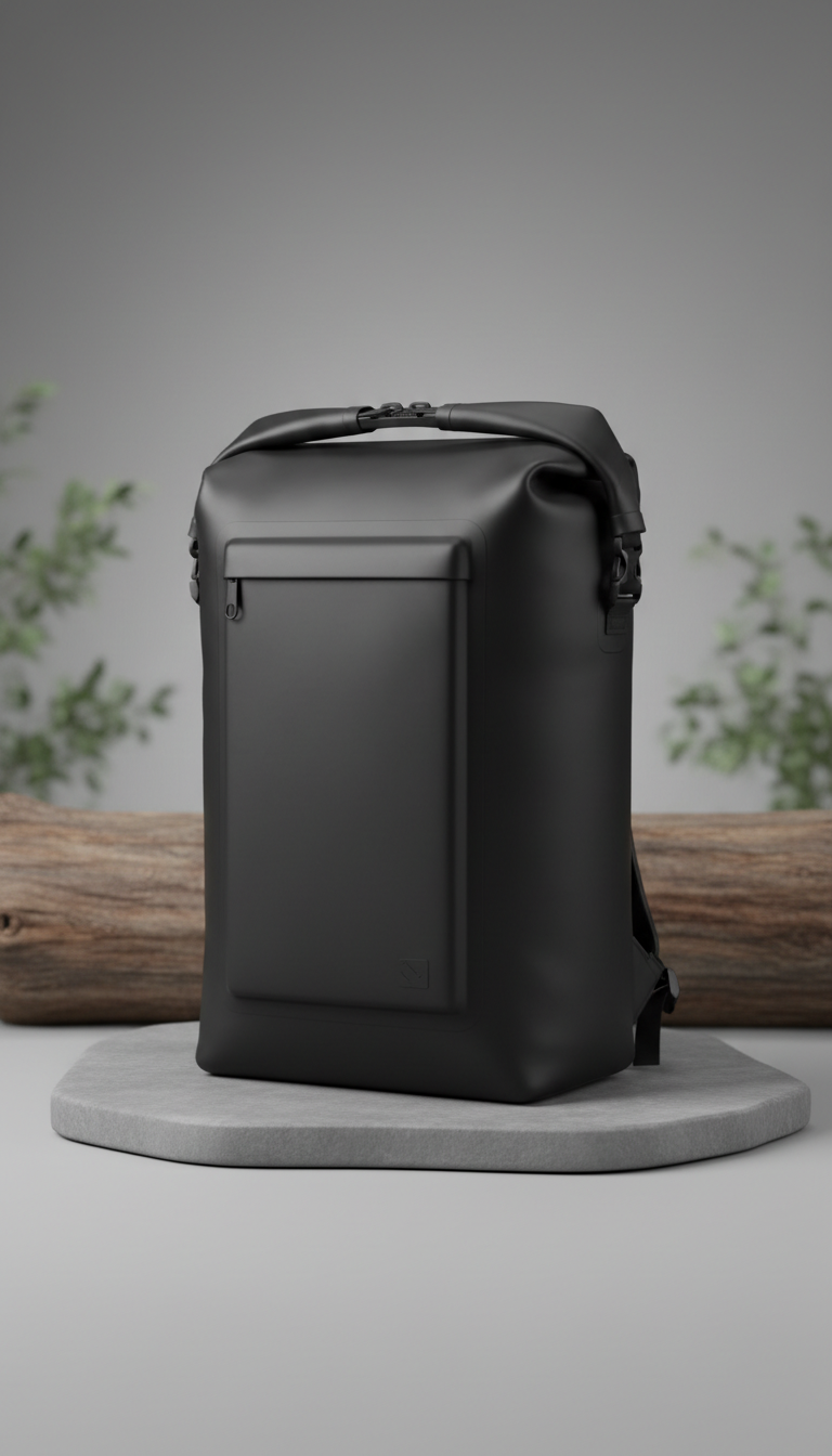 Mochila impermeable negro pizarra
